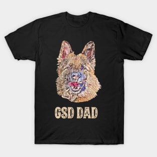 German Shepherd Dog Dad Father's Day Gift T-Shirt